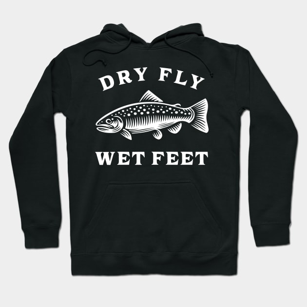 Fly Fishing Trout Hoodie by Huhnerdieb Apparel